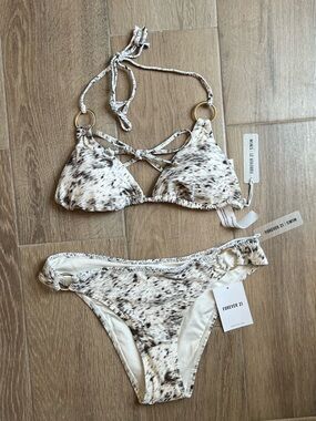 Forever 21 Cow Print Bikini NWT